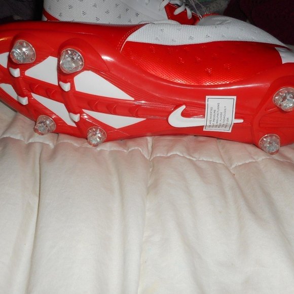 Nike Vapor Talon Elite MID Football Cleats Hyperfuse 14 Orange/White 603743-181 - Picture 4 of 4